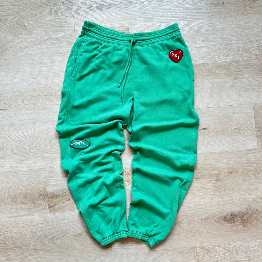 Aerie Women's Big Chill Jogger Sweatpants Ski Patch Green M Apres Y2K Americana